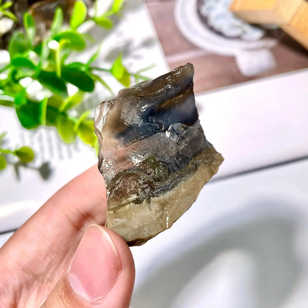 Volcanic Agate Raw Stone UV Reactive-Raw-Ali-Volcano Agate-100g-Crystal Destiny