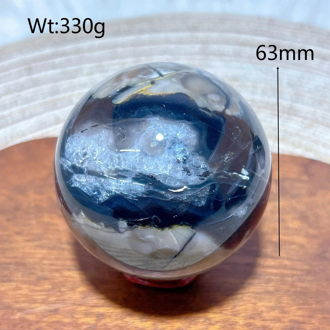 Volcanic Agate Sphere UV Reactive-Spheres-Ali-Volcano Agate-14-Crystal Destiny