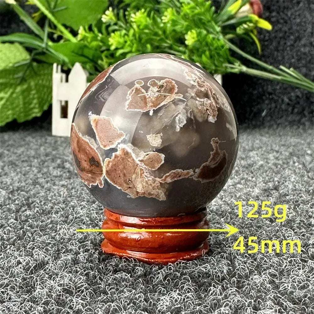 Volcano Agate Sphere-Spheres-Ali-Volcano Agate-125g 45mm-Crystal Destiny