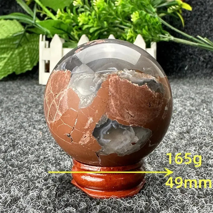 Volcano Agate Sphere-Spheres-Ali-Volcano Agate-165g 49mm-Crystal Destiny