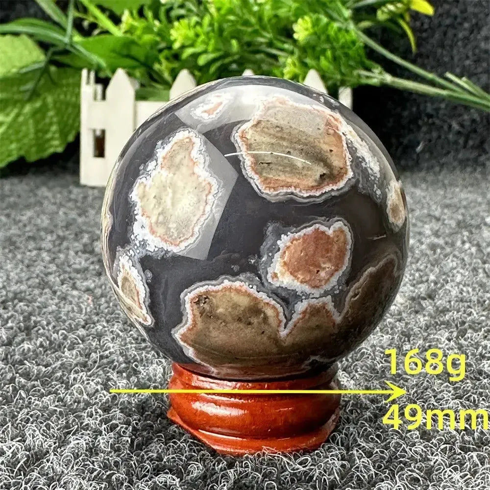 Volcano Agate Sphere-Spheres-Ali-Volcano Agate-168g 49mm-Crystal Destiny