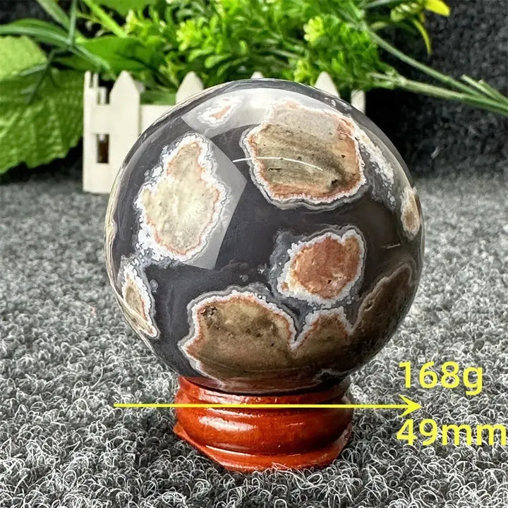 Volcano Agate Sphere-Spheres-Ali-Volcano Agate-168g 49mm-Crystal Destiny