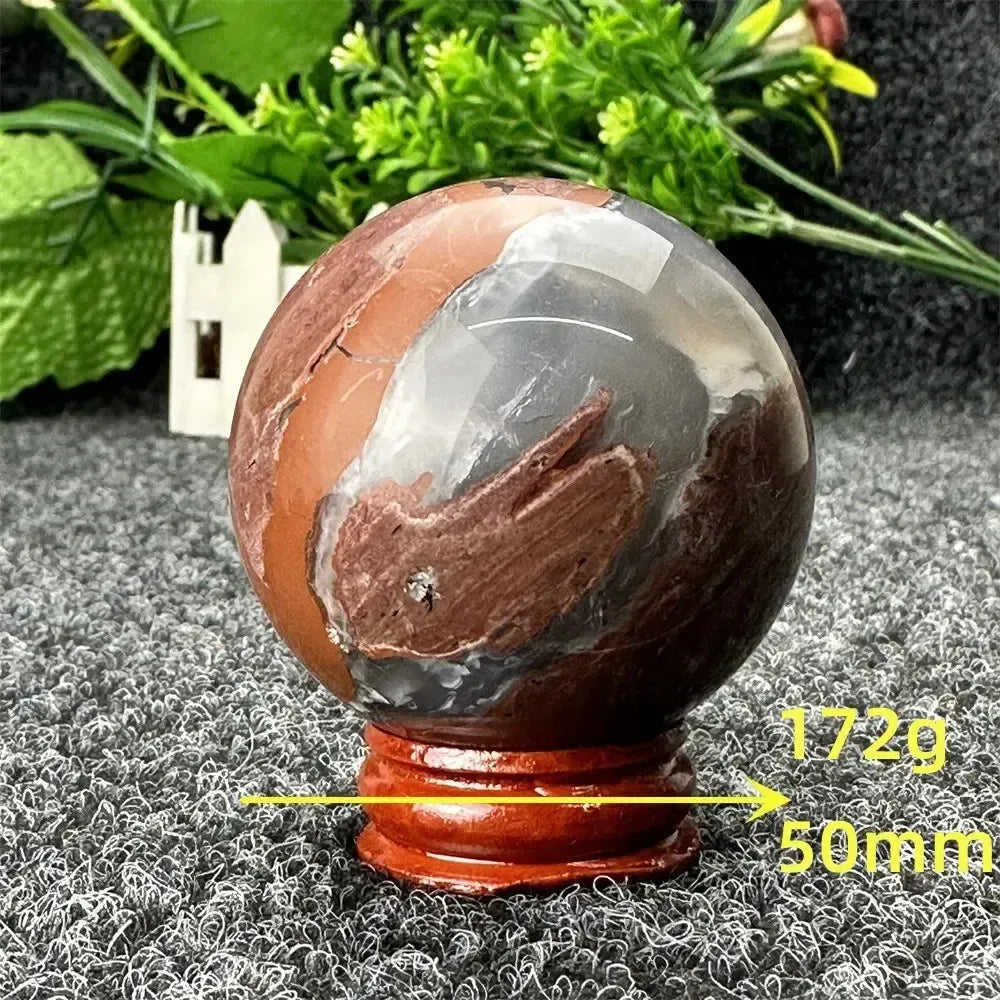 Volcano Agate Sphere-Spheres-Ali-Volcano Agate-172g 50mm-Crystal Destiny