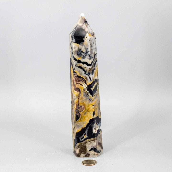 Volcano Agate Crystal Tower  XL UV Reactive