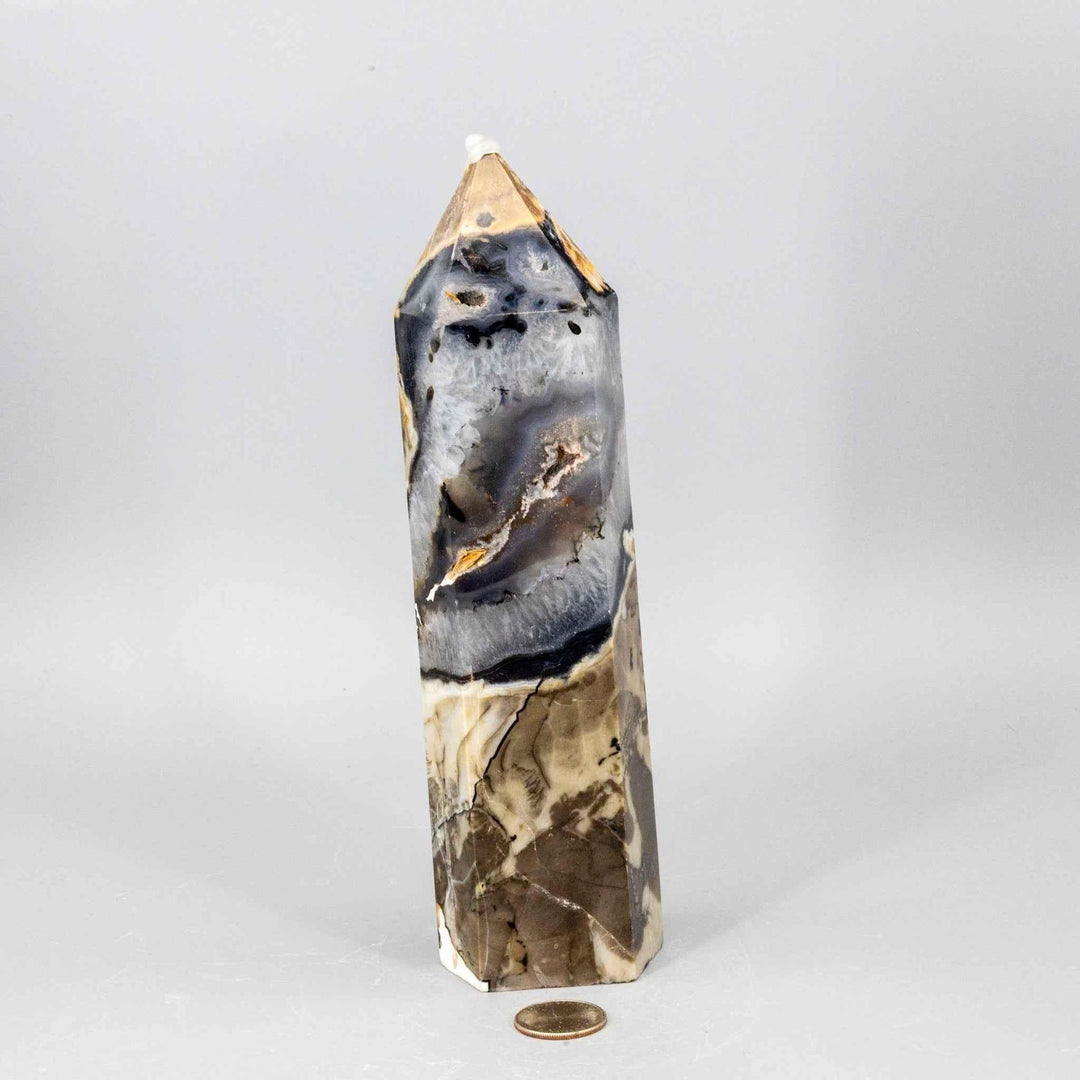 Volcano Agate Crystal Tower  XL UV Reactive