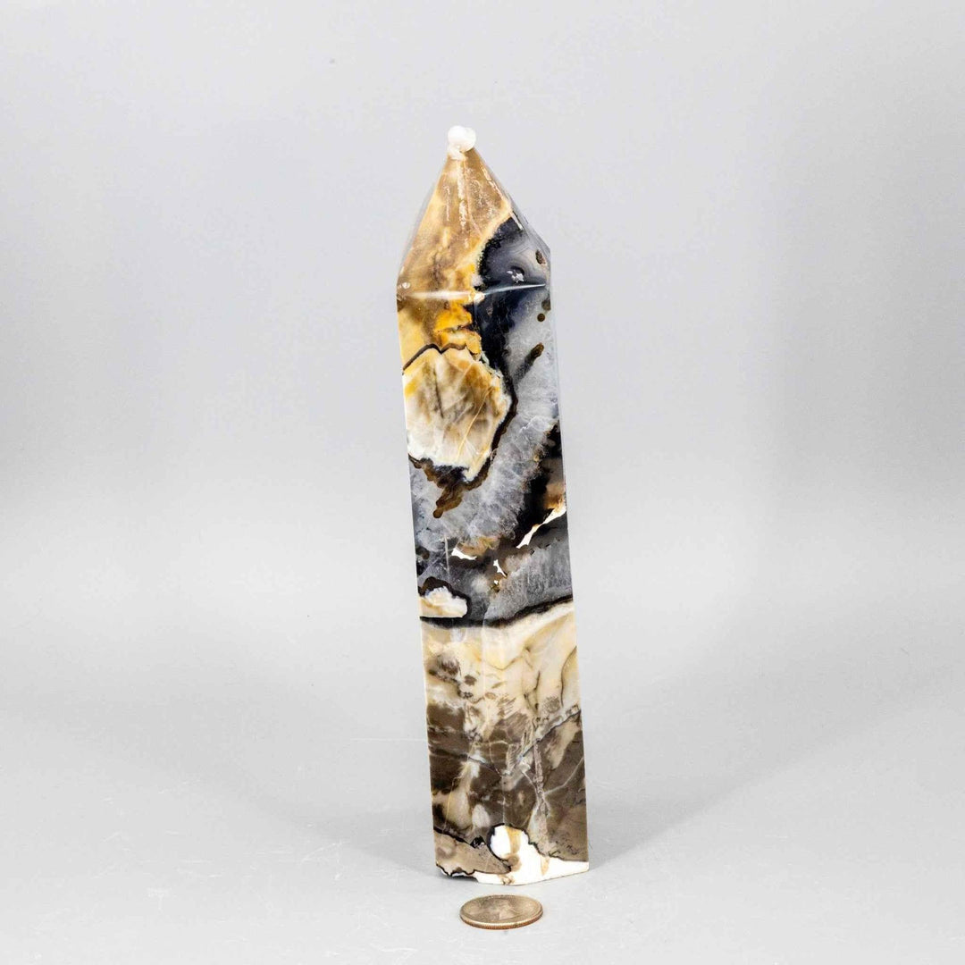 Volcano Agate Crystal Tower  XL UV Reactive