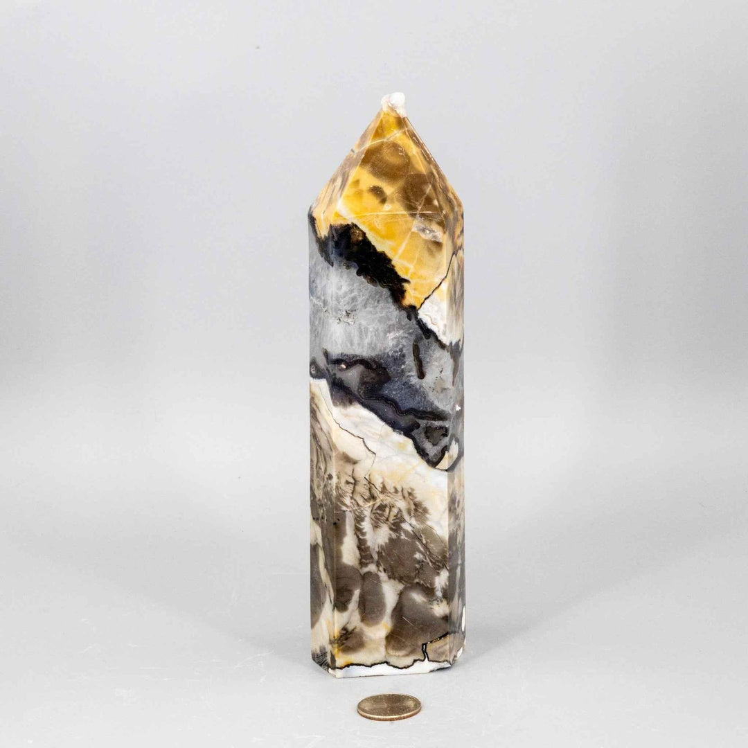 Volcano Agate Crystal Tower  XL UV Reactive