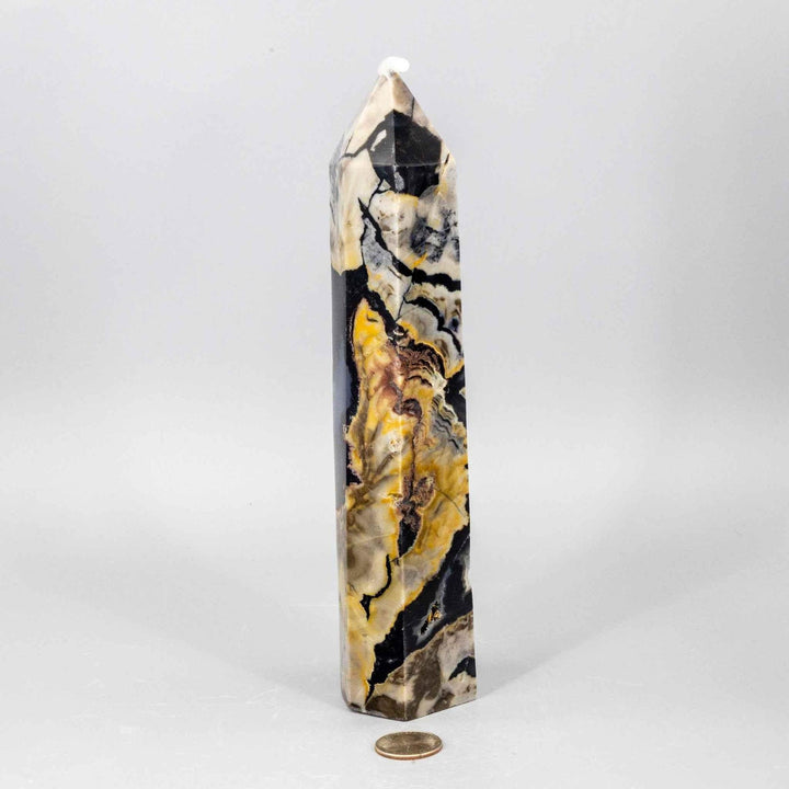 Volcano Agate Crystal Tower  XL UV Reactive