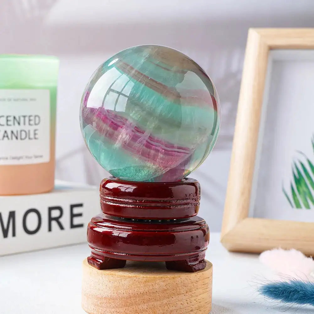 Watermelon Fluorite Crystal Sphere-Spheres-Ali-Watermelon Fluorite-55-60mm-Crystal Destiny