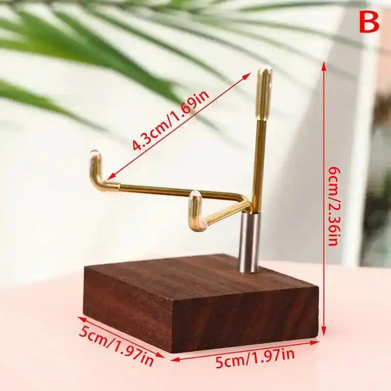 Wooden Base Mineral & Fossil Display Stand-Stands-Ali-4cm Tall-Crystal Destiny