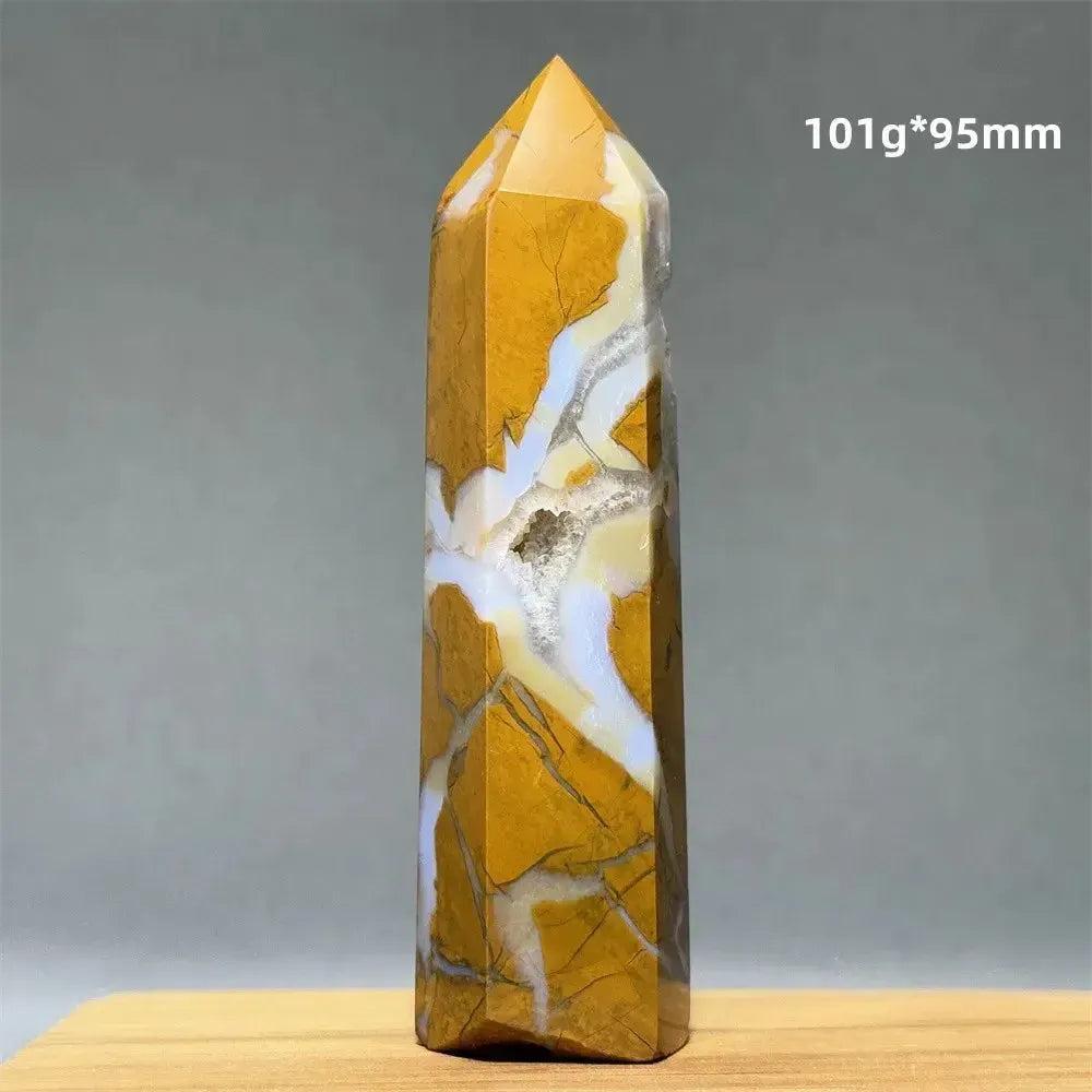 Yellow Agate Crystal Tower | Natural Obelisk