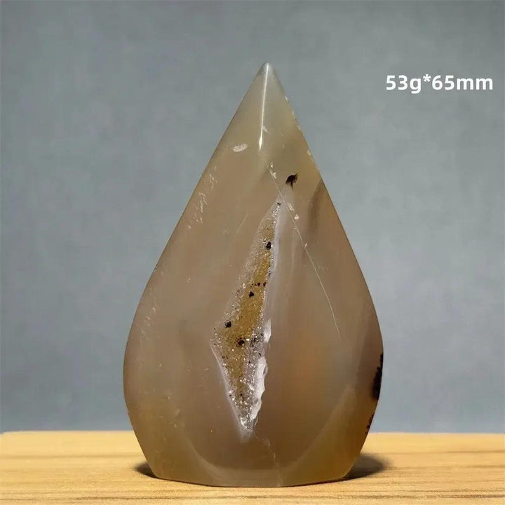 Yellow Agate Freeform Cave Torch from Crystal Destiny, a natural mineral specimen with a warm, uplifting energy.