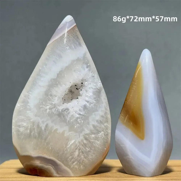 Yellow Agate Freeform Cave Torch from Crystal Destiny, a natural mineral specimen with warm, uplifting energy.