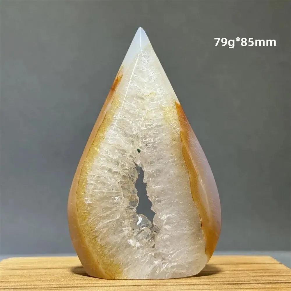 Yellow Agate Freeform Cave Torch from Crystal Destiny, a natural mineral specimen with warm, uplifting energy.