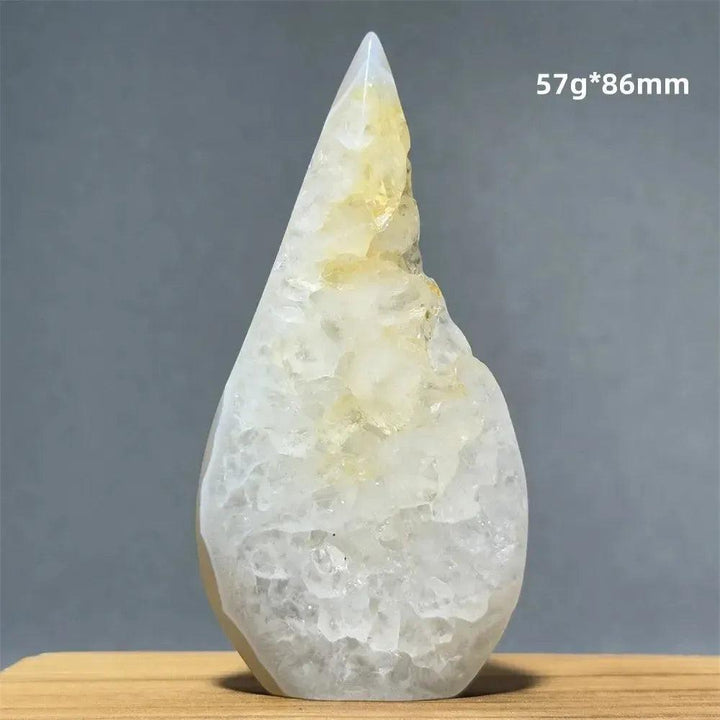Yellow Agate Freeform Cave Torch from Crystal Destiny, 57g*86mm, with warm, uplifting energy.