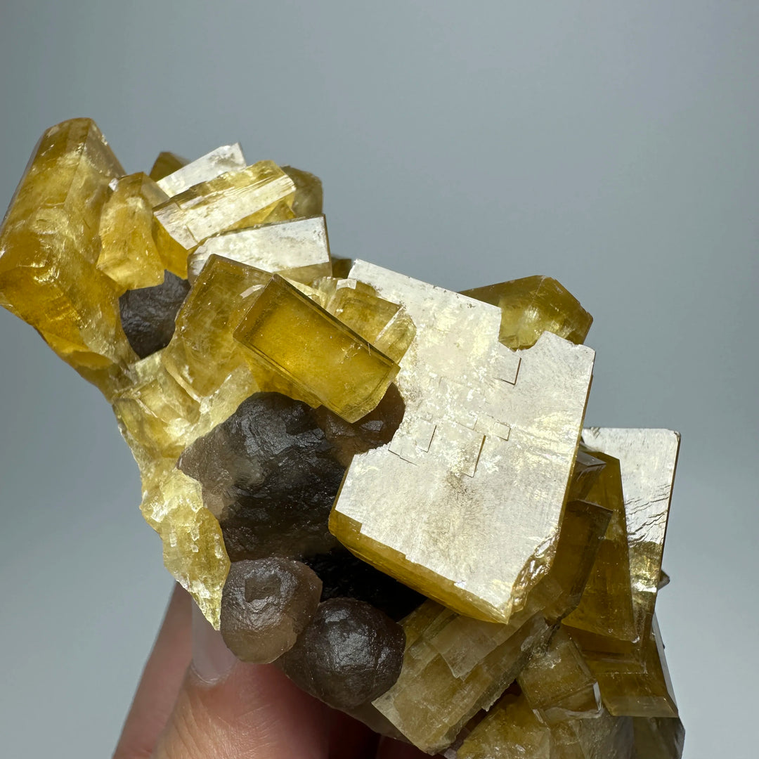 Yellow Barite Crystal Cluster