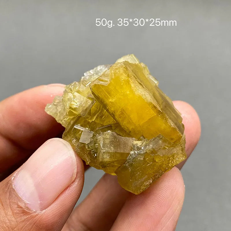 Yellow Barite and Fluorite Specimen