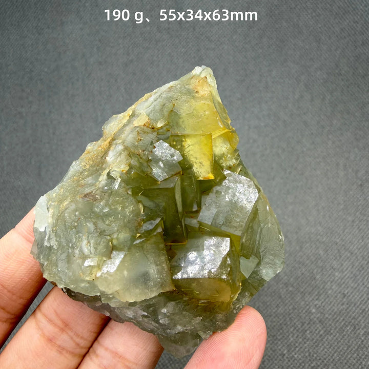 Yellow Fluorite Cubic Crystal Cluster
