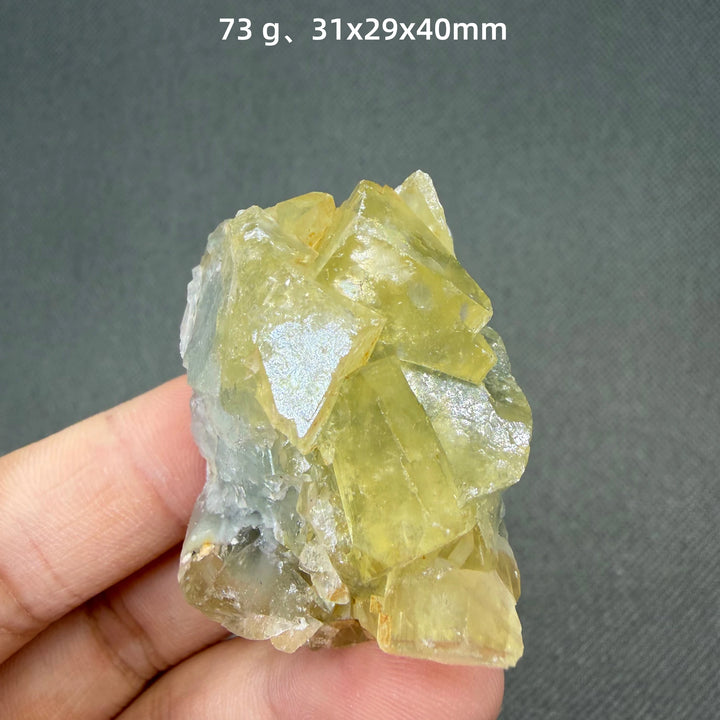 Yellow Fluorite Cubic Crystal Cluster