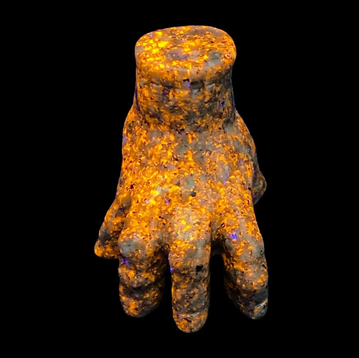 Yooperlite Ghost Hand Carving | UV Fluorescent Crystal