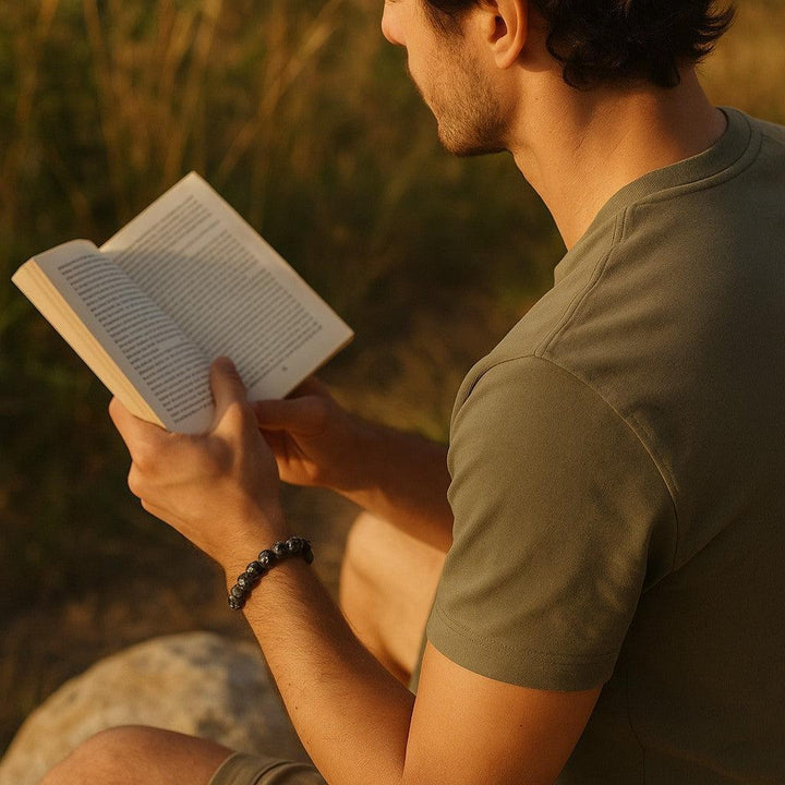 Yooperlite UV Reactive Beaded Bracelet-Bracelets-Crystal Destiny-Yooperlite-6.25"-10mm-Crystal Destiny
